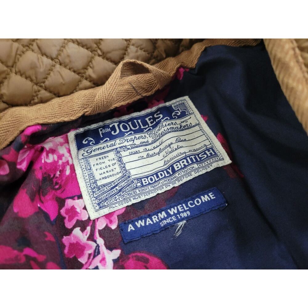 Joules Tan Quilted Jacket View 6